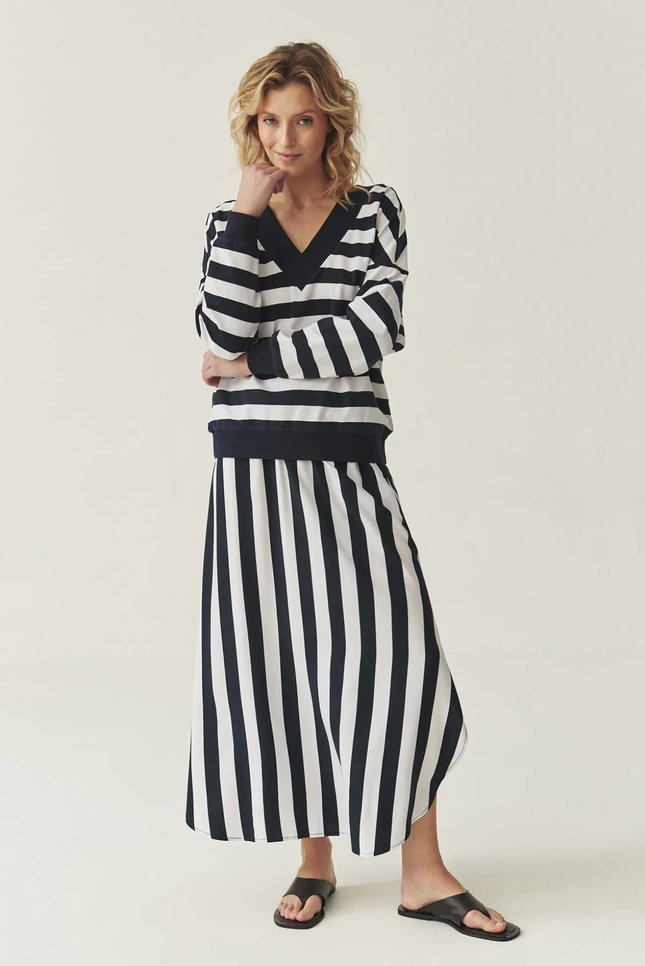 BAWEŁNIANA BLUZA W PASKI - NEKO