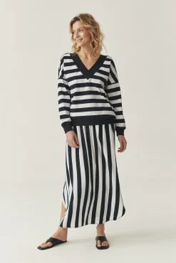 BAWEŁNIANA BLUZA W PASKI - NEKO