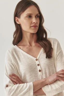 BAWEŁNIANA BLUZKA DAMSKA Z PODPINANYMI RĘKAWAMI - LILA