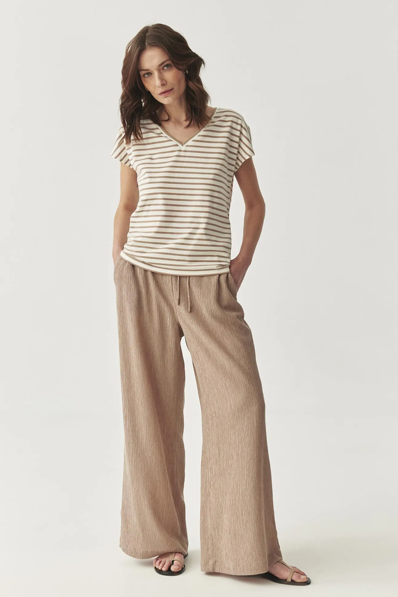 BAWEŁNIANA BLUZKA W PASKI - LONA