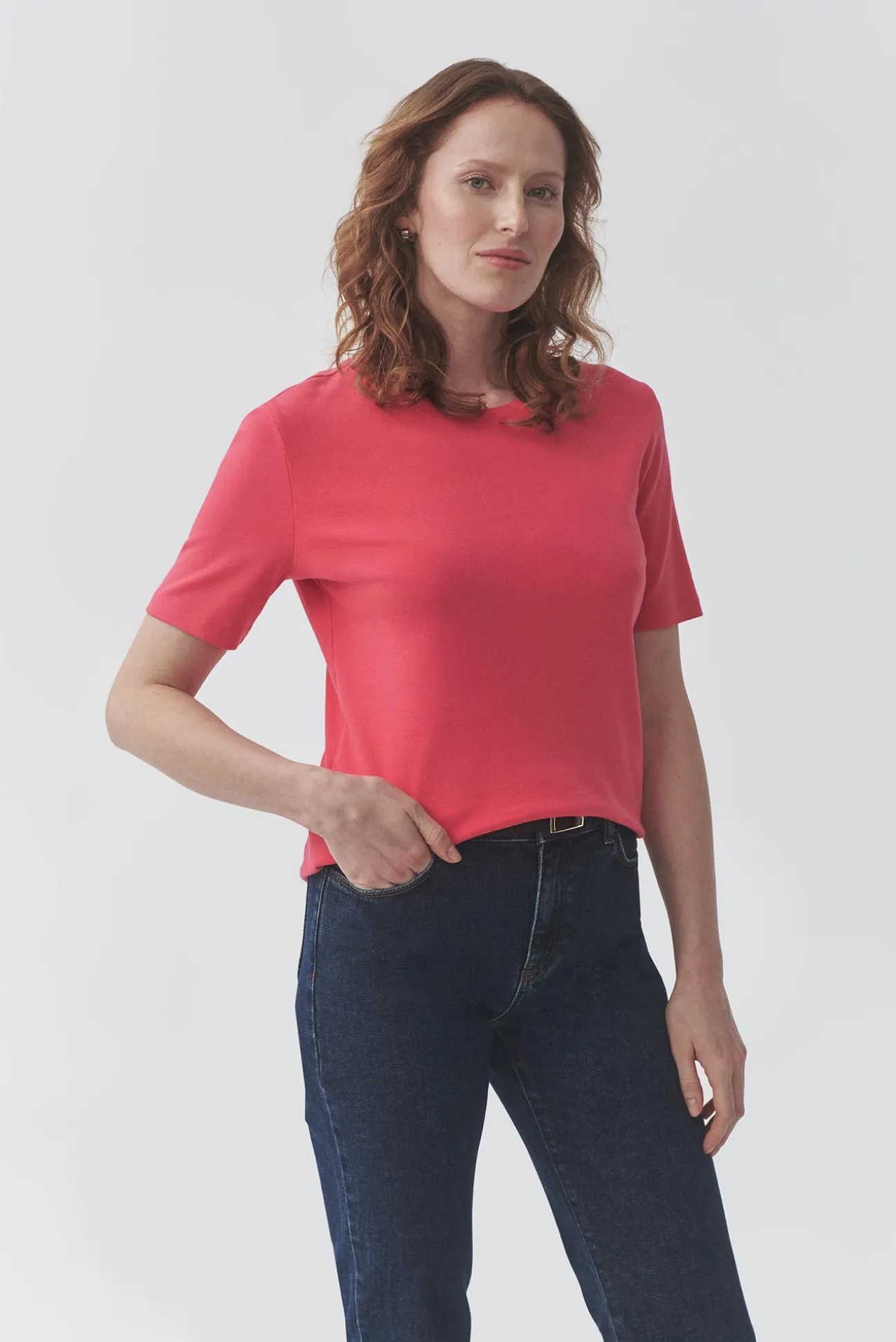 BAWEŁNIANY T-SHIRT DAMSKI — KIRI 1