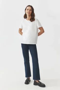BAWEŁNIANY T-SHIRT OVERSIZE — CARLA
