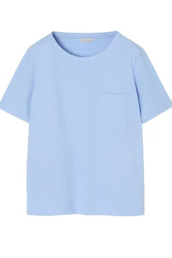 BAWEŁNIANY T-SHIRT Z KIESZONKĄ - DELQI