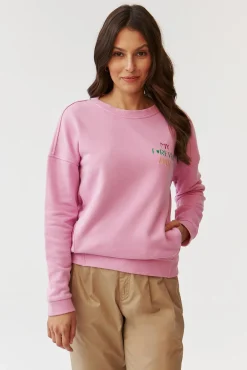 BLUZA DAMSKA Z HAFTOWANYM NAPISEM - GINGER