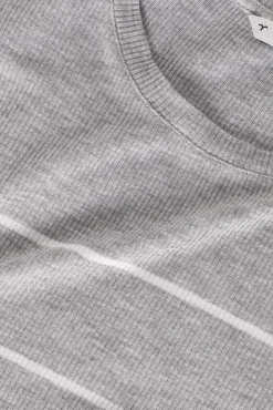 BLUZKA DAMSKA W PASKI Z DZIANINY PRĄŻKOWANEJ BORSI