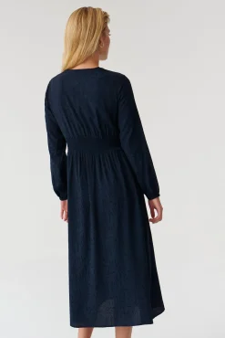 DAMSKA TKANINOWA SUKIENKA MIDI Z GUZIKAMI RANTA 1