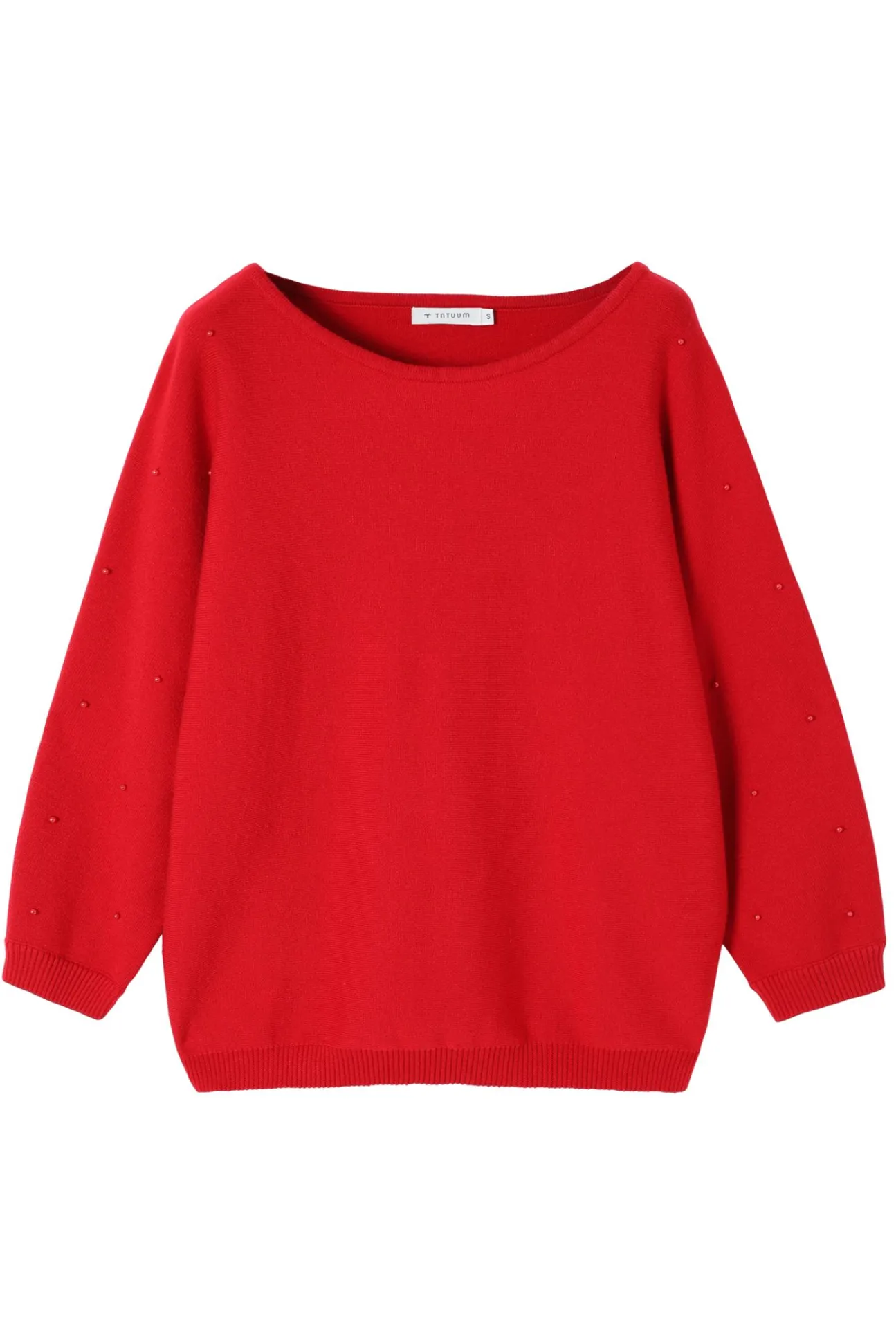 DAMSKI SWETER Z OZDOBNYMI KULECZKAMI — PERLO