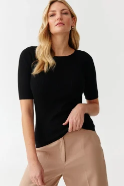 DOPASOWANY SWETER DAMSKI W PRĄŻKI - SALMIKO