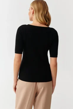 DOPASOWANY SWETER DAMSKI W PRĄŻKI - SALMIKO