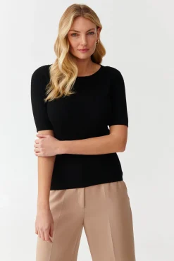 DOPASOWANY SWETER DAMSKI W PRĄŻKI - SALMIKO
