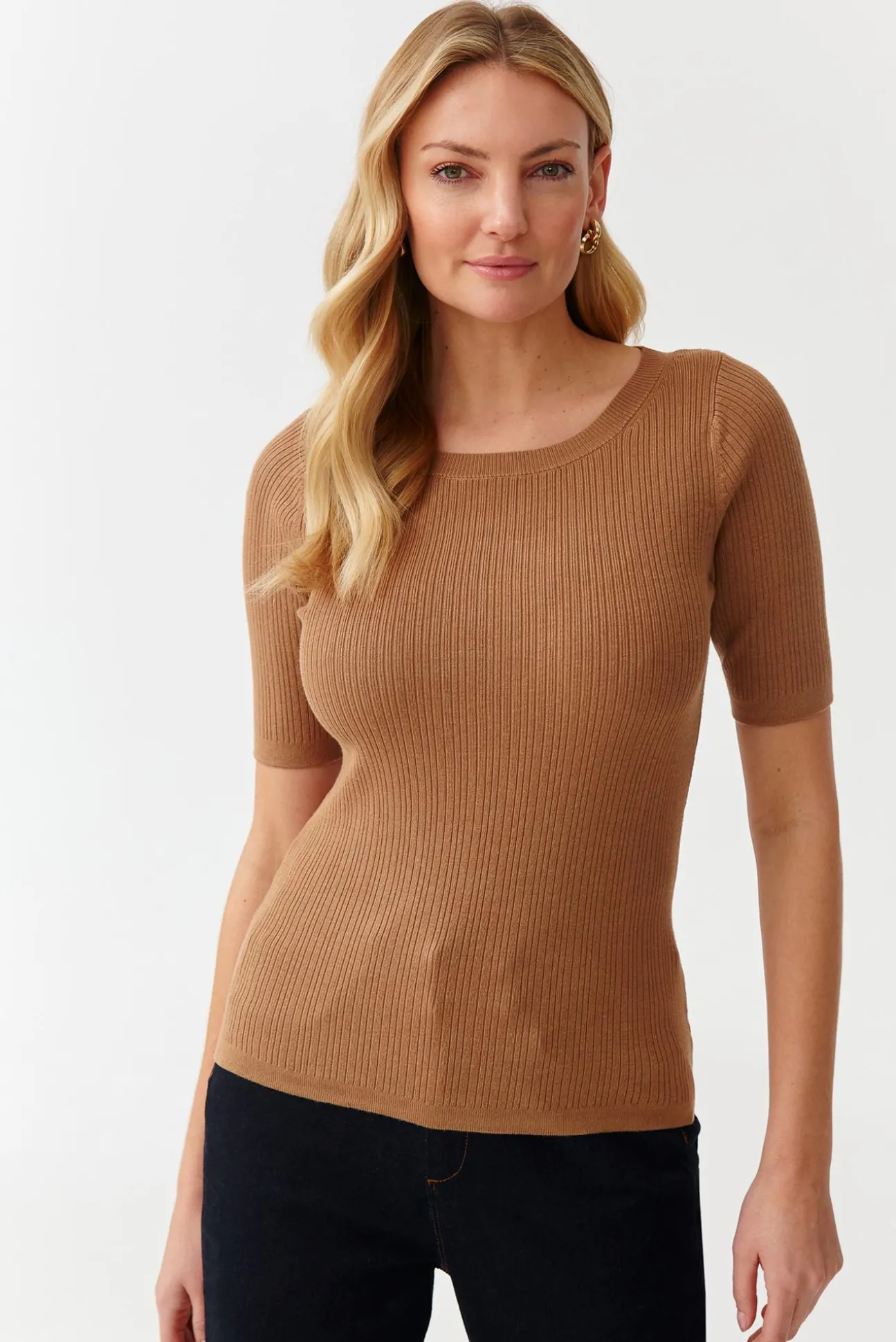 DOPASOWANY SWETER DAMSKI W PRĄŻKI - SALMIKO
