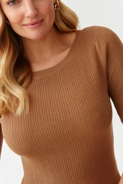 DOPASOWANY SWETER DAMSKI W PRĄŻKI - SALMIKO