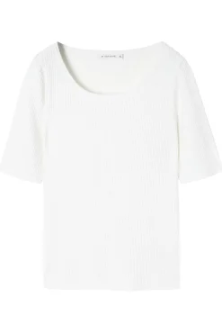 DOPASOWANY SWETER DAMSKI Z DZIANINY PRĄŻKOWANEJ - RIBA