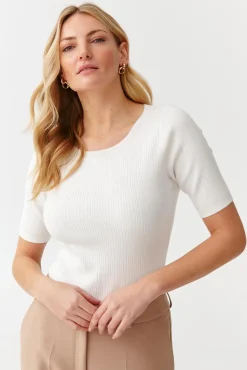 DOPASOWANY SWETER DAMSKI W PRĄŻKI - SALMIKO