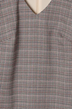 ELEGANCKA SUKIENKA TKANINOWA W KRATĘ - KOLUMI