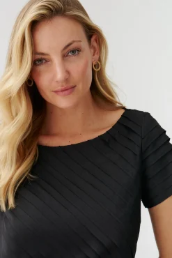 ELEGANCKA TKANINOWA BLUZKA DAMSKA Z KRÓTKIM RĘKAWEM NAKO