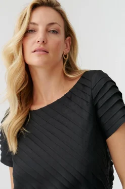 ELEGANCKA TKANINOWA BLUZKA DAMSKA Z KRÓTKIM RĘKAWEM NAKO