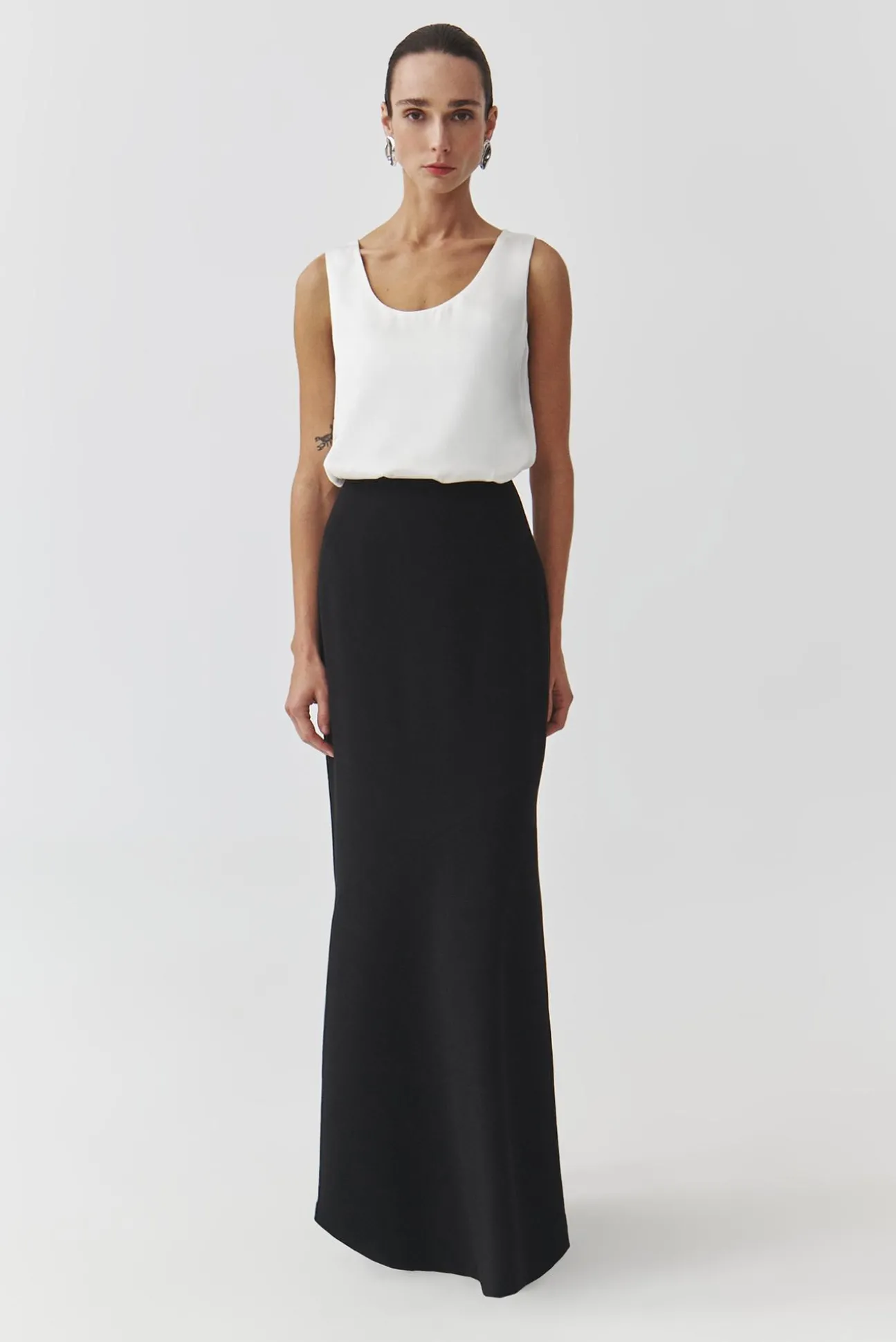 ELEGANCKA TKANINOWA SPÓDNICA MAXI — PALOMA 3