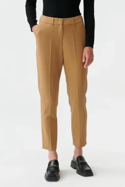 ELEGANCKIE SPODNIE DAMSKIE TKANINOWE W KANT AMEFI