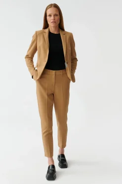 ELEGANCKIE SPODNIE DAMSKIE TKANINOWE W KANT AMEFI