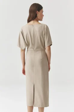 KLASYCZNA SUKIENKA MIDI Z RĘKAWEM KIMONO — JING