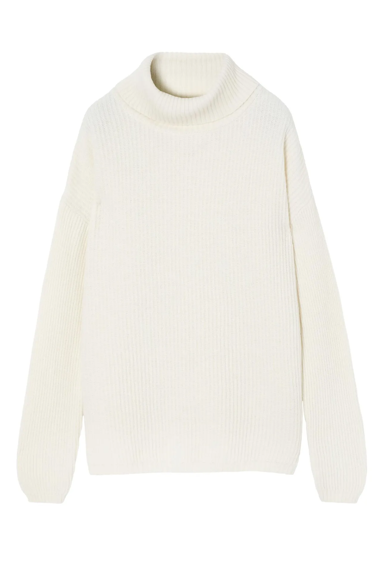 KLASYCZNY DAMSKI SWETER Z GOLFEM Z WEŁNY MERINO — BLANCHE