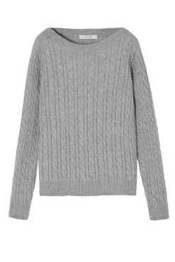 KLASYCZNY SWETER DAMSKI Z DEKOLTEM W ŁÓDKĘ — WILLOW