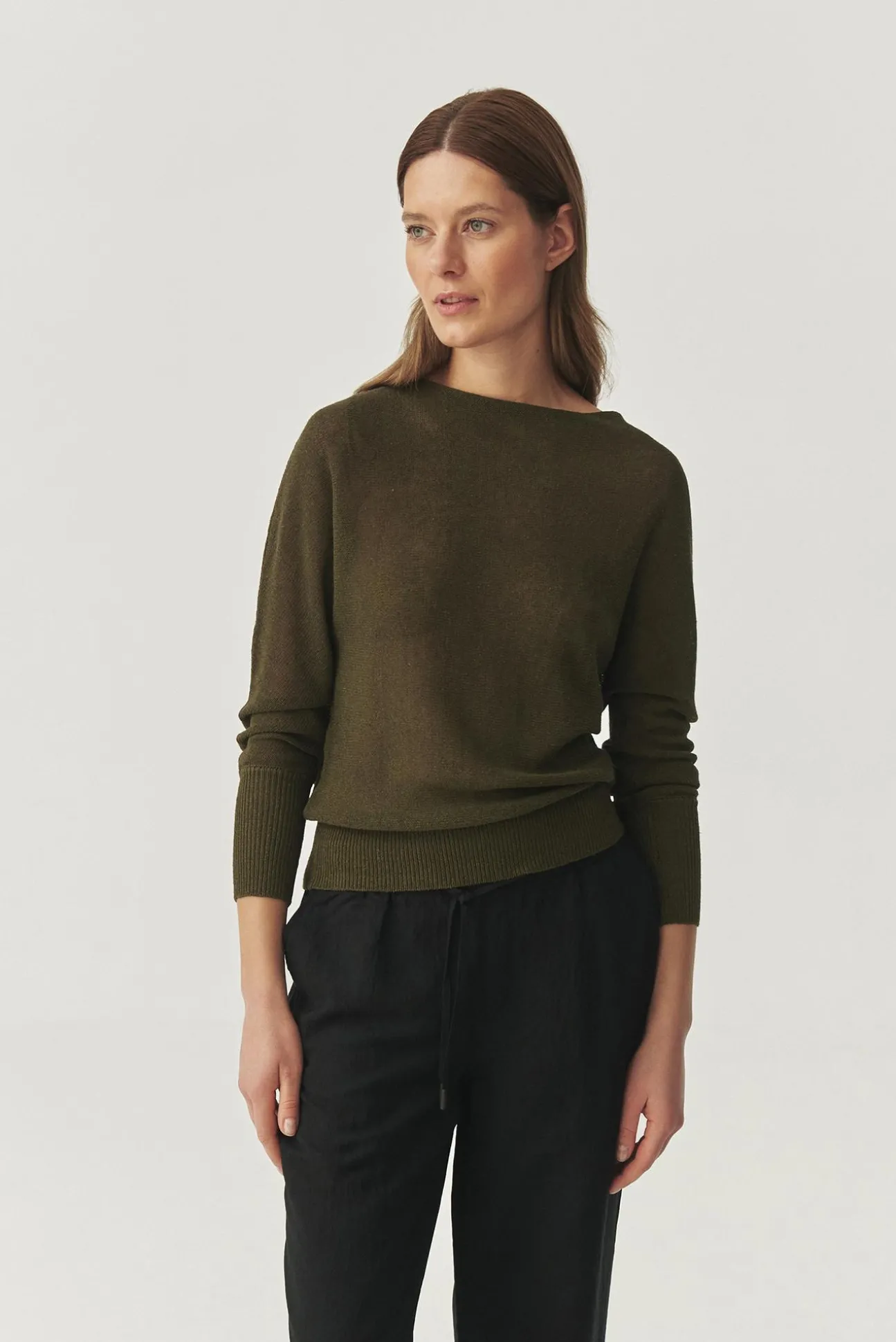 LEKKI SWETER Z LNEM I BAWEŁNĄ - NASHY
