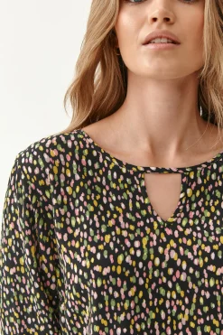 LUŹNA BLUZKA DAMSKA W PRINT MONKINA