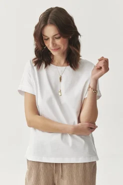 LUŹNY T-SHIRT Z BAWEŁNY - ANOKO 1