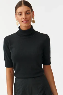 METALIZUJĄCY SWETER DAMSKI Z GOLFEM LU