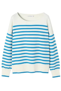 OVERSIZOWY SWETER DAMSKI W PASKI - MIRO