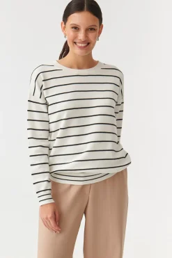 OVERSIZOWY SWETER DAMSKI W PASKI ASOKO