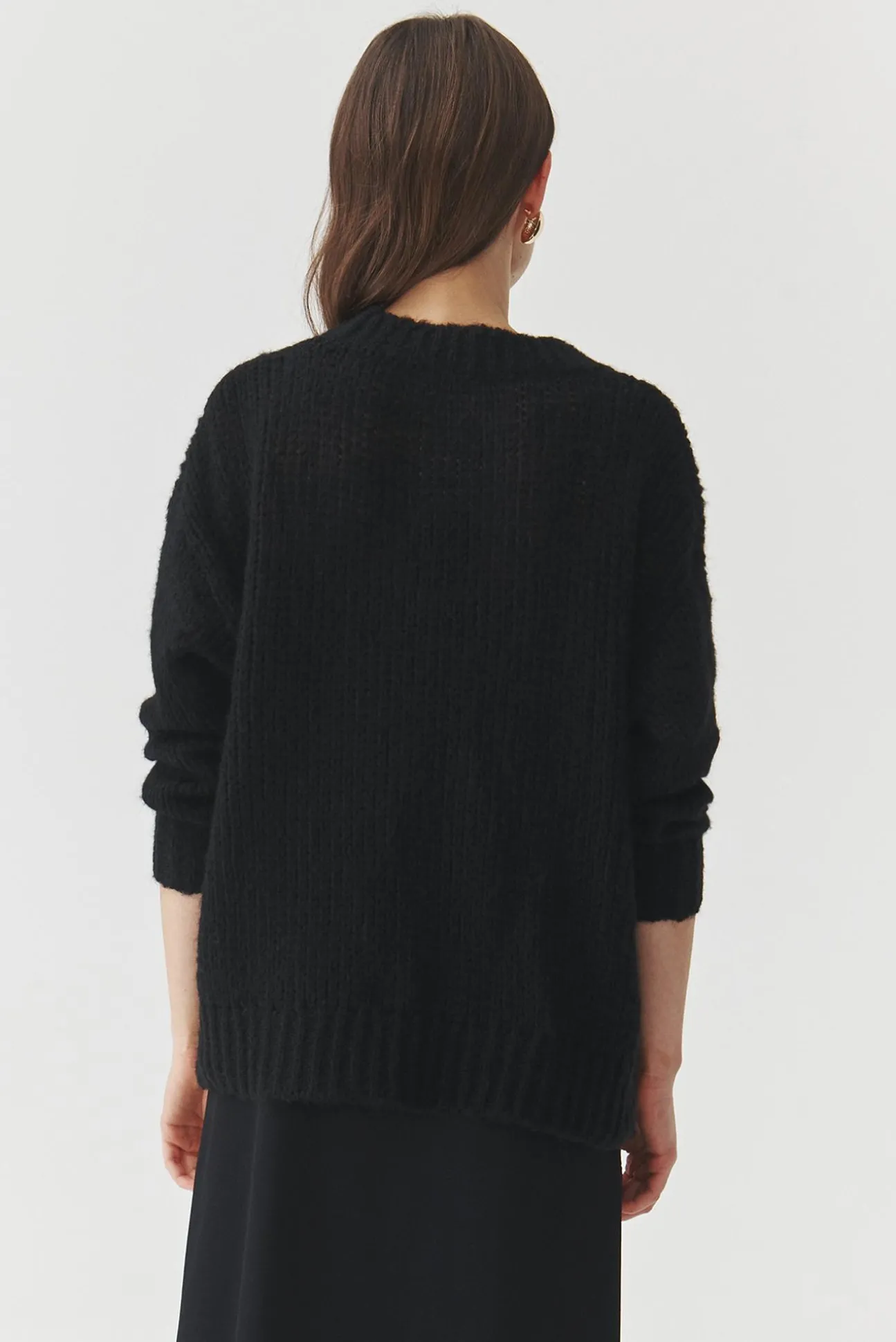 OVERSIZOWY SWETER Z WEŁNĄ I MOHERERM — DAHLIA