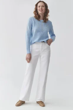 PASTELOWY SWETER Z BAWEŁNIANEJ PRZĘDZY — FINN