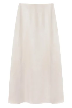 SATYNOWA SPÓDNICA MAXI — LUKSA