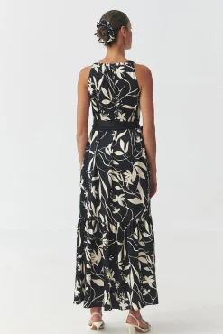 SATYNOWA SUKIENKA Z DEKOLTEM HALTER — OROKONO