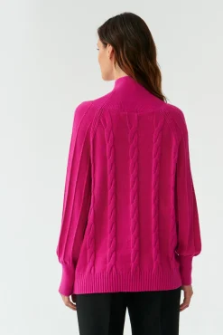 STRUKTURALNY SWETER DAMSKI Z GOLFEM MEDUZA