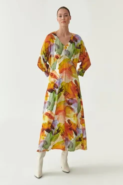 SUKIENKA DAMSKA MAXI W PRINT KORA