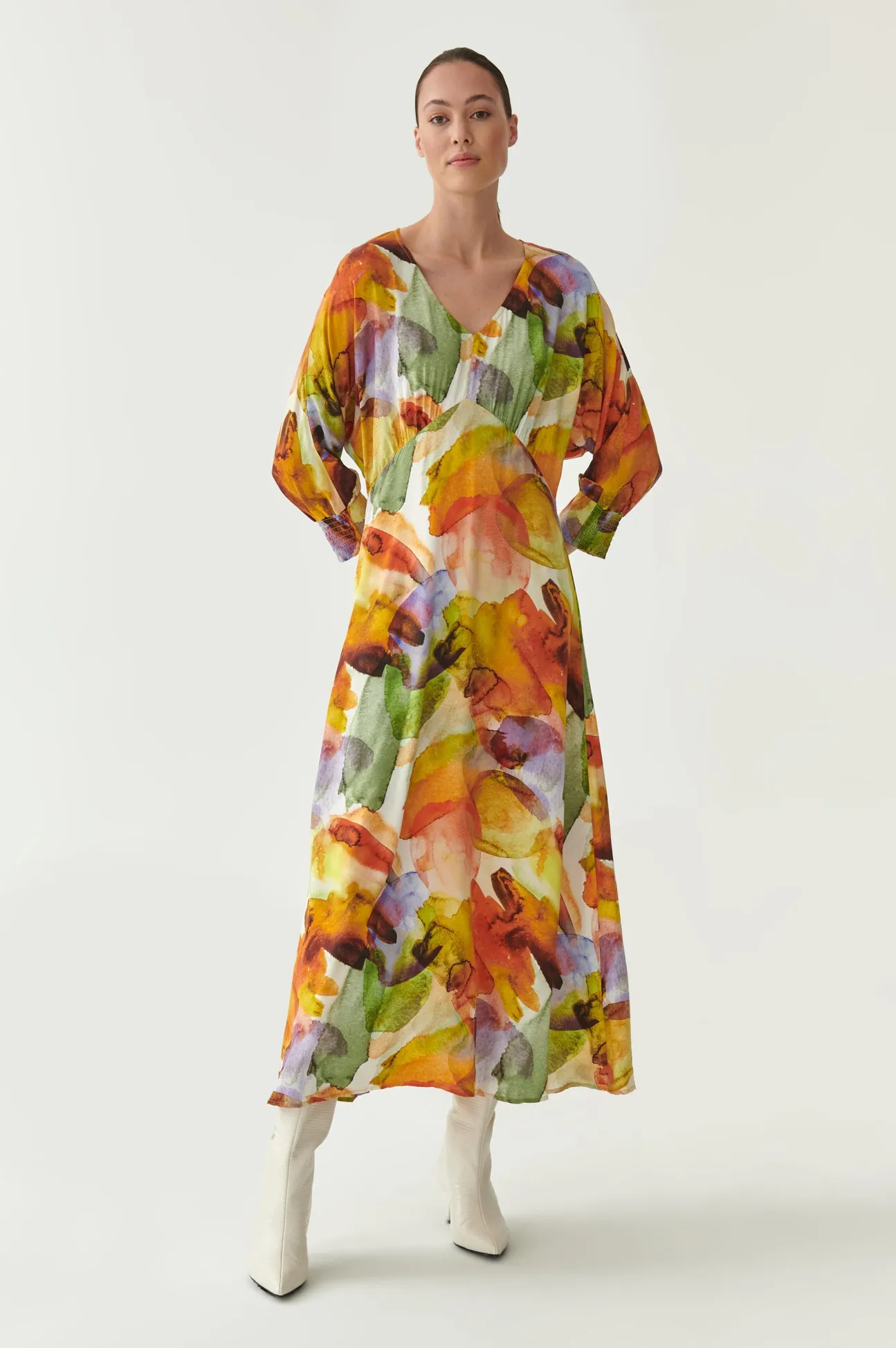 SUKIENKA DAMSKA MAXI W PRINT KORA
