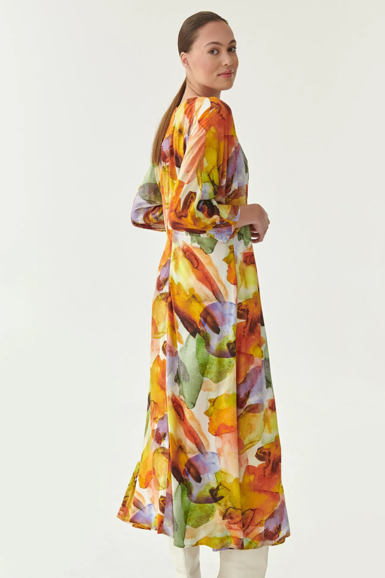 SUKIENKA DAMSKA MAXI W PRINT KORA