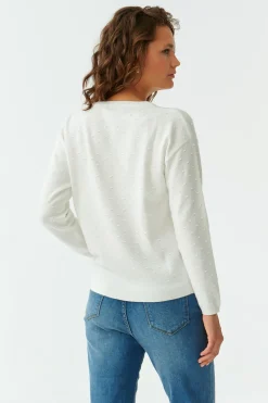 SWETER DAMSKI O SPLOCIE W KROPKI EWELA