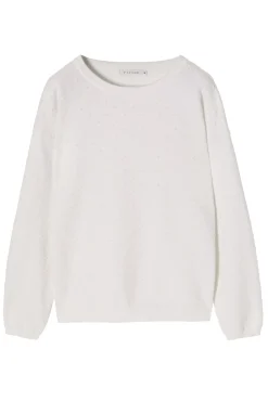 SWETER DAMSKI O SPLOCIE W KROPKI EWELA