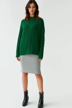SWETER DAMSKI O WARKOCZOWYM SPLOCIE WENWENA