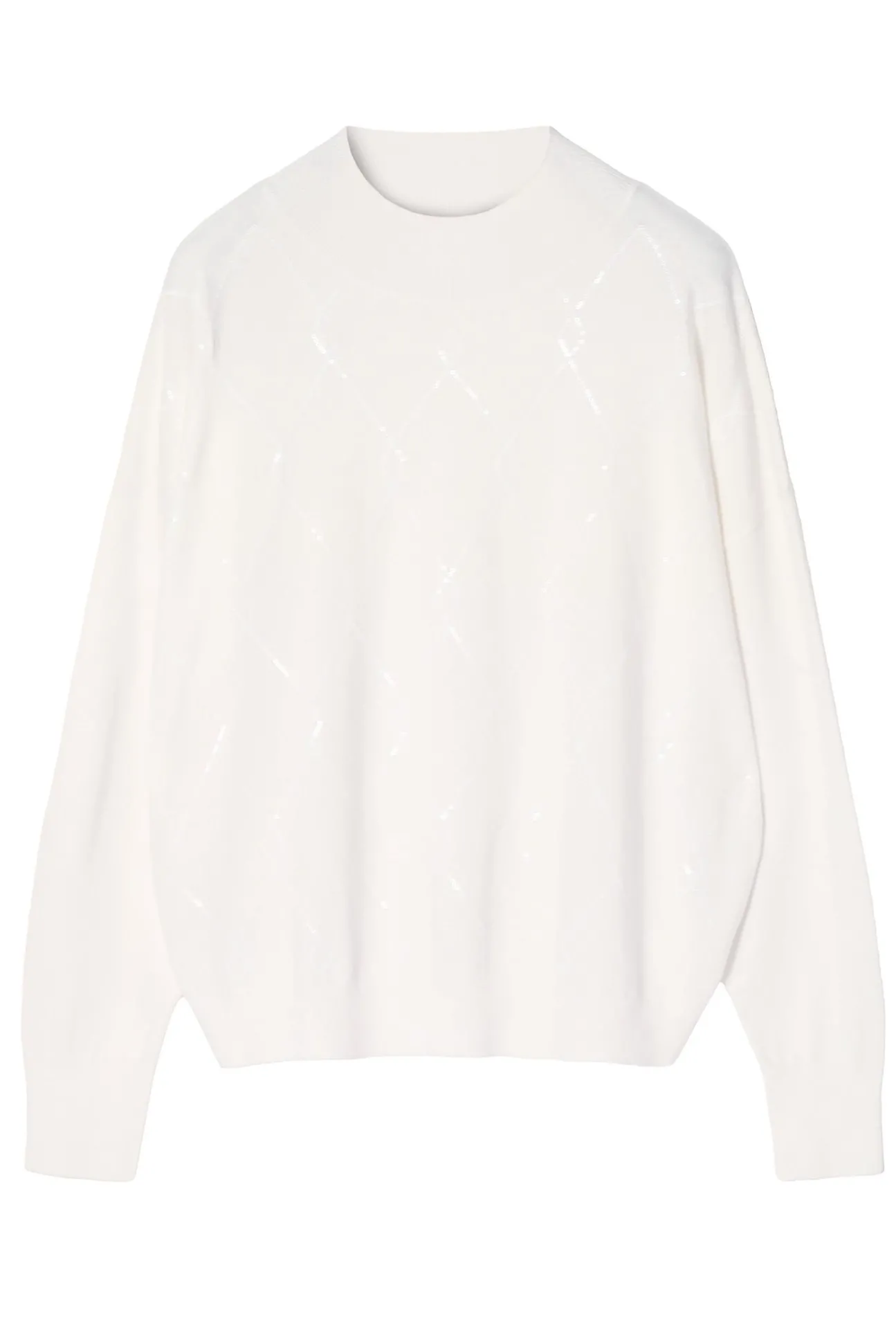 SWETER DAMSKI W CEKINOWE ROMBY CEKIRO