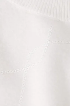 SWETER DAMSKI W CEKINOWE ROMBY CEKIRO