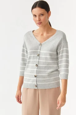 SWETER DAMSKI W PASKI Z GUZIKAMI SARE
