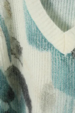 SWETER DAMSKI Z ABSTRAKCYJNYM NADRUKIEM - STACY