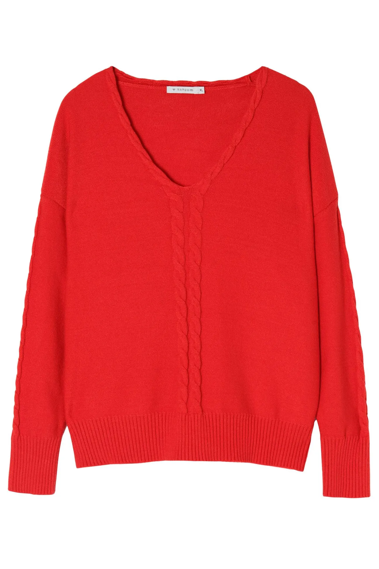 SWETER DAMSKI Z DEKOLTEM W SEREK POLI