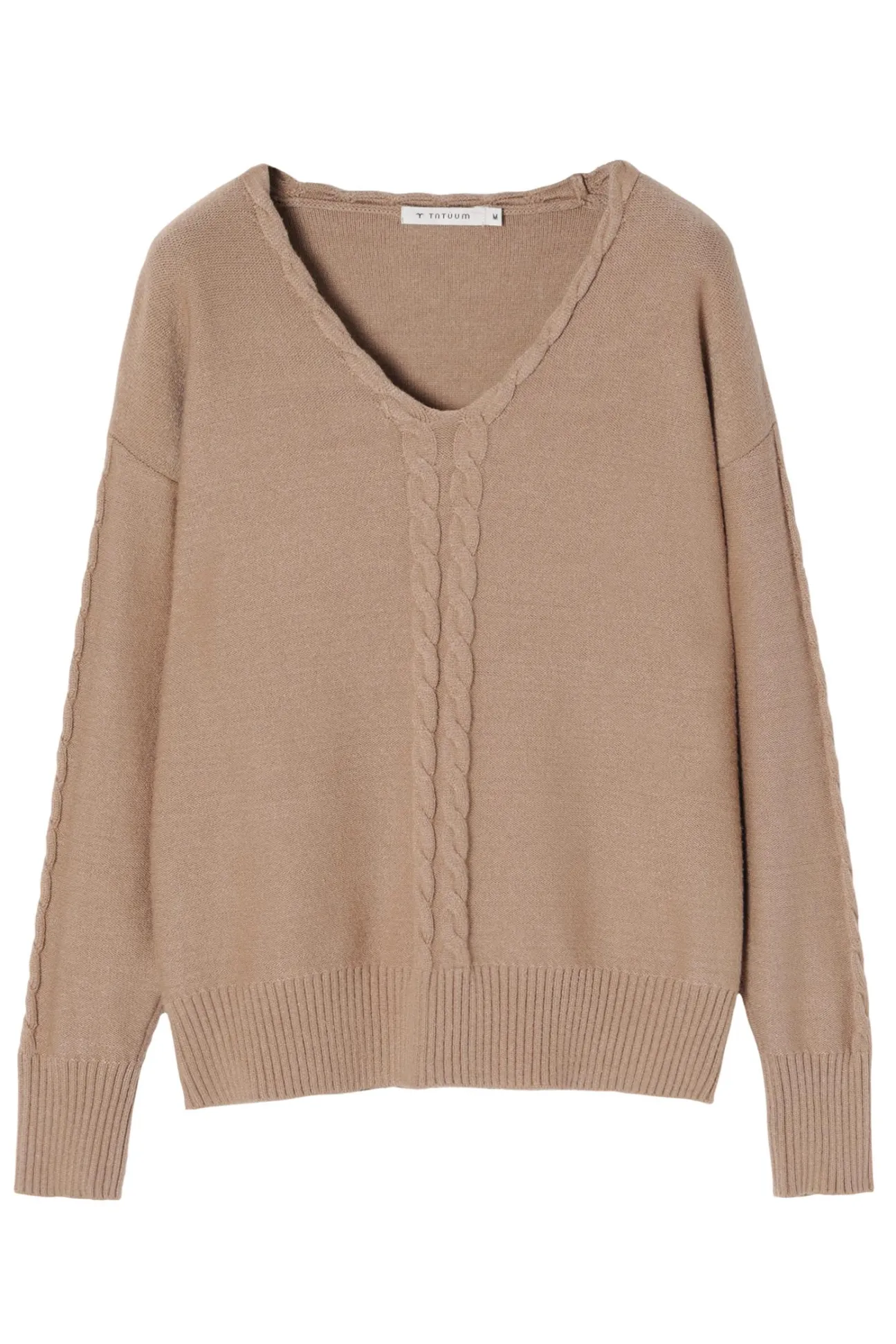 SWETER DAMSKI Z DEKOLTEM W SEREK POLI